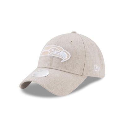 Brown Seattle Seahawks Hat - New Era NFL Preferred Pick 9TWENTY Adjustable Caps USA3904715